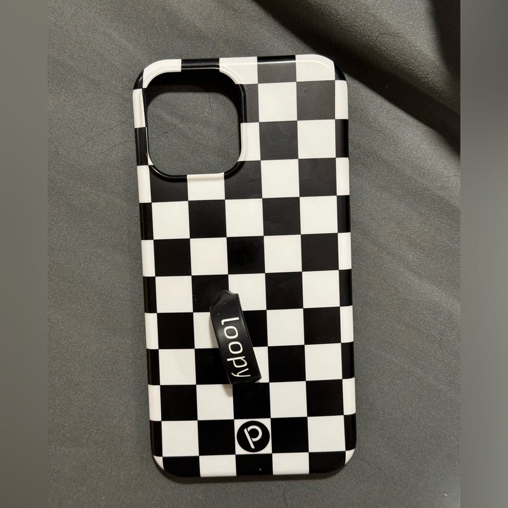 Loopy checkered print iPhone 12 Pro Max case